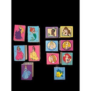 Lot of 12 Disney Princess Wooden‎ Stamps- Belle, Cinderella, Sleeping Beauty